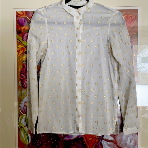 Zara - Shirt with gold detail - Picture 1 of 6